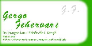 gergo fehervari business card